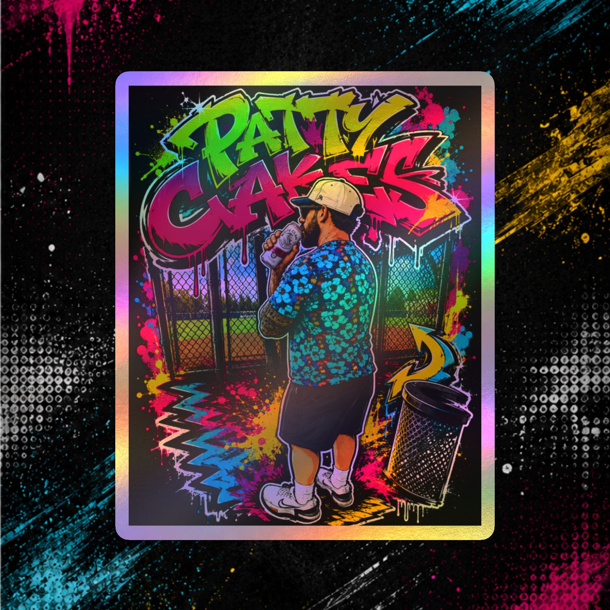 Patty Cakes Graffiti Sticker — Kiss-Cut Vinyl Decal