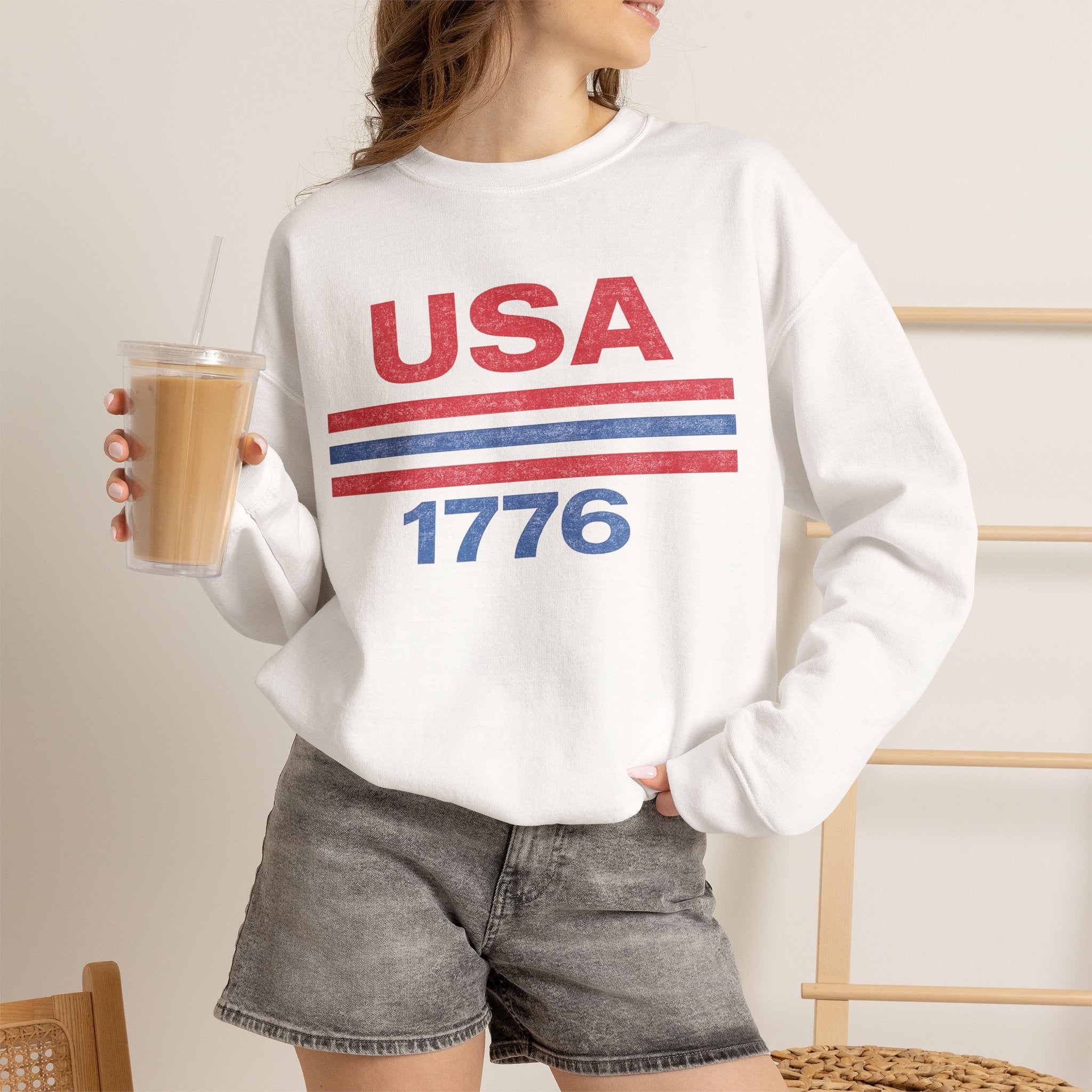 1776 Patriotic Crewneck Sweatshirt