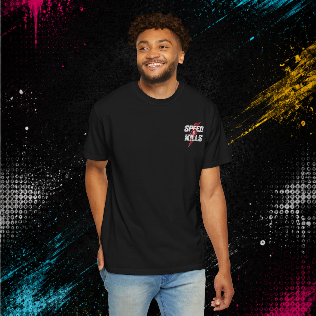 Football #35 'Speed Kills' - Garment-Dyed T-Shirt