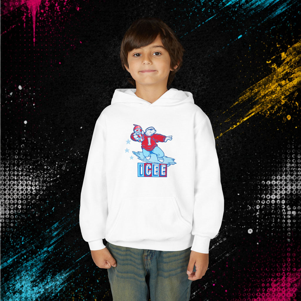 Youth Hoodie — 'ICEE' Polar Bear Graphic Pullover