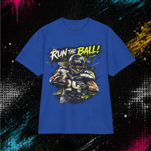 Run The Ball Vintage Football Tee
