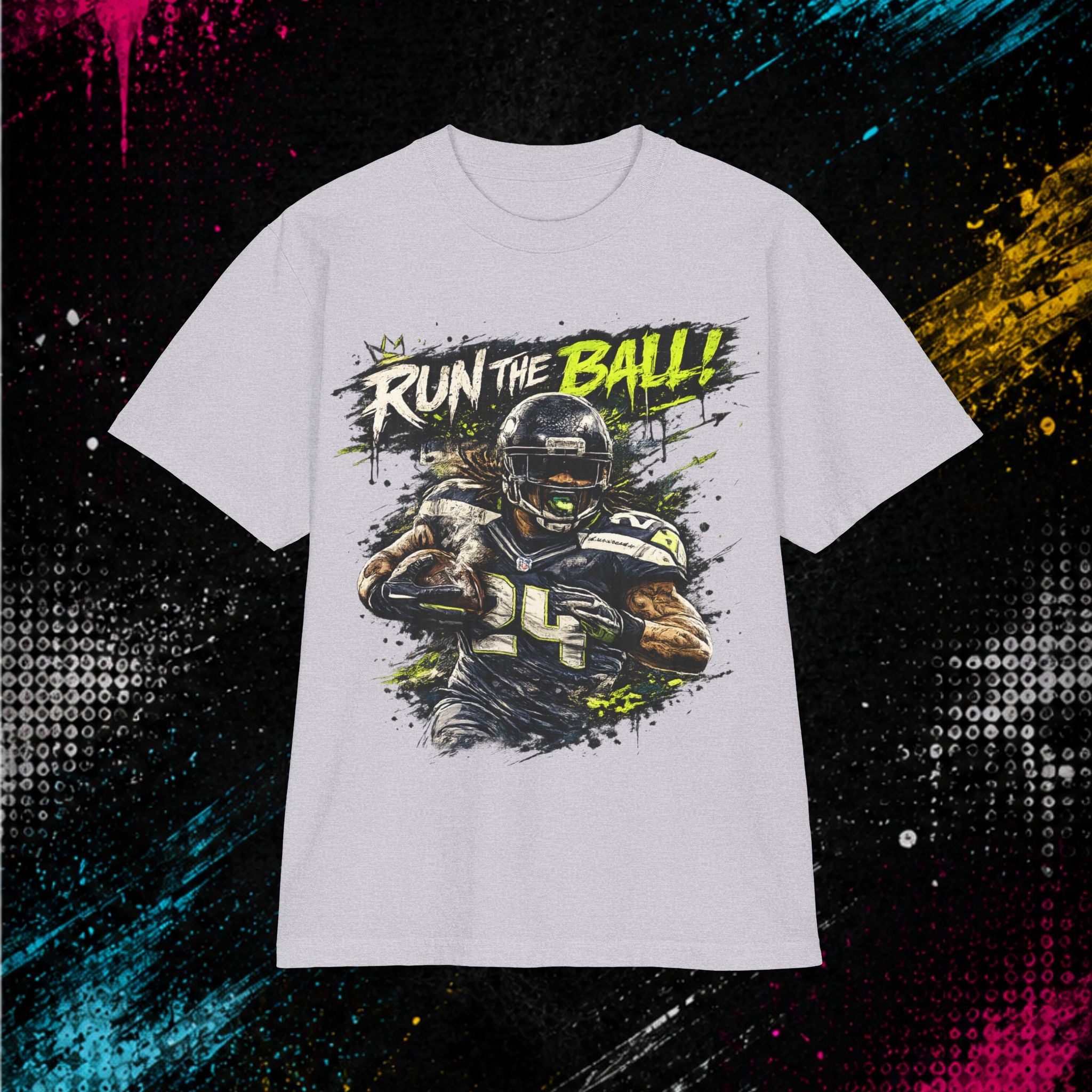 Run The Ball Vintage Football Tee