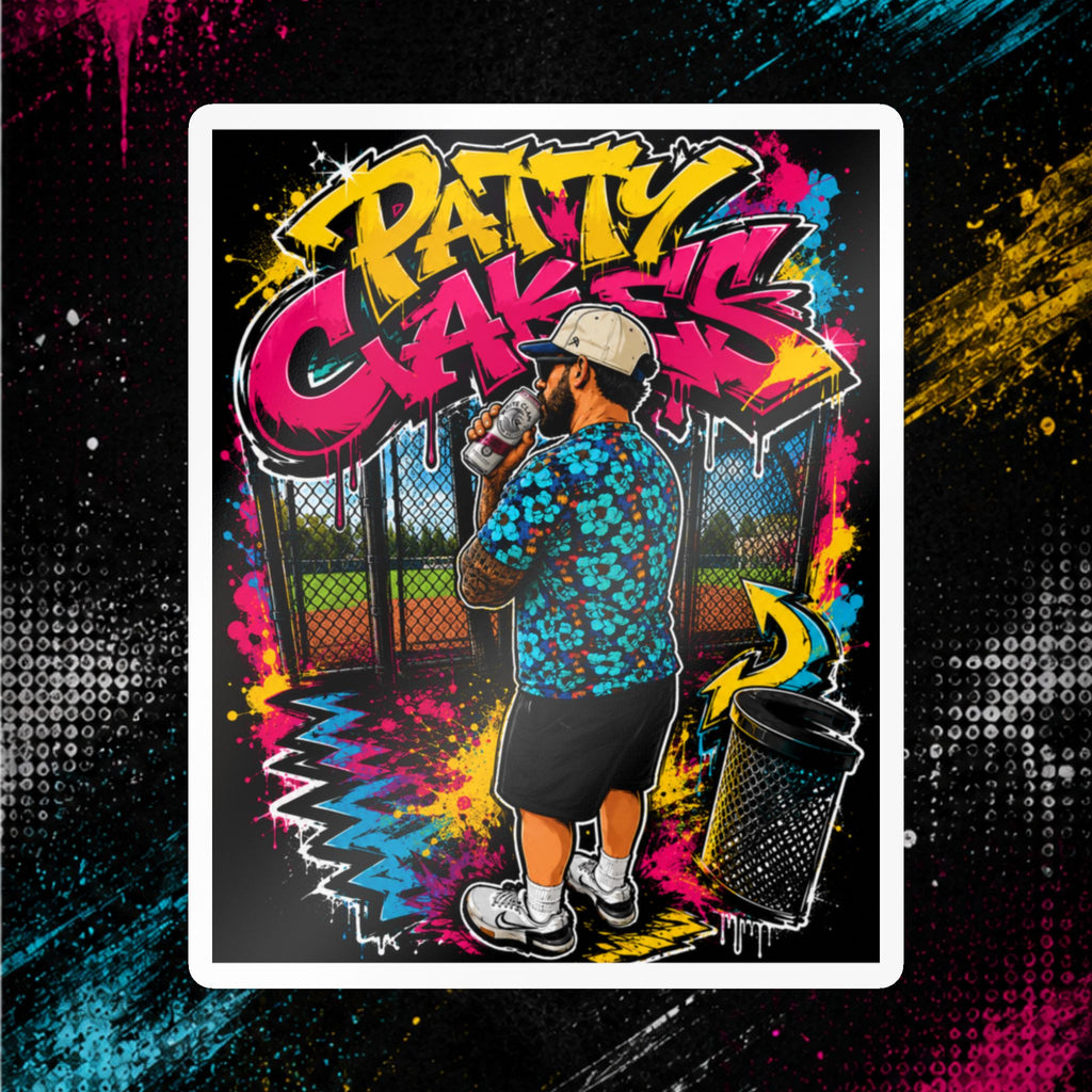 Patty Cakes Graffiti Sticker — Kiss-Cut Vinyl Decal