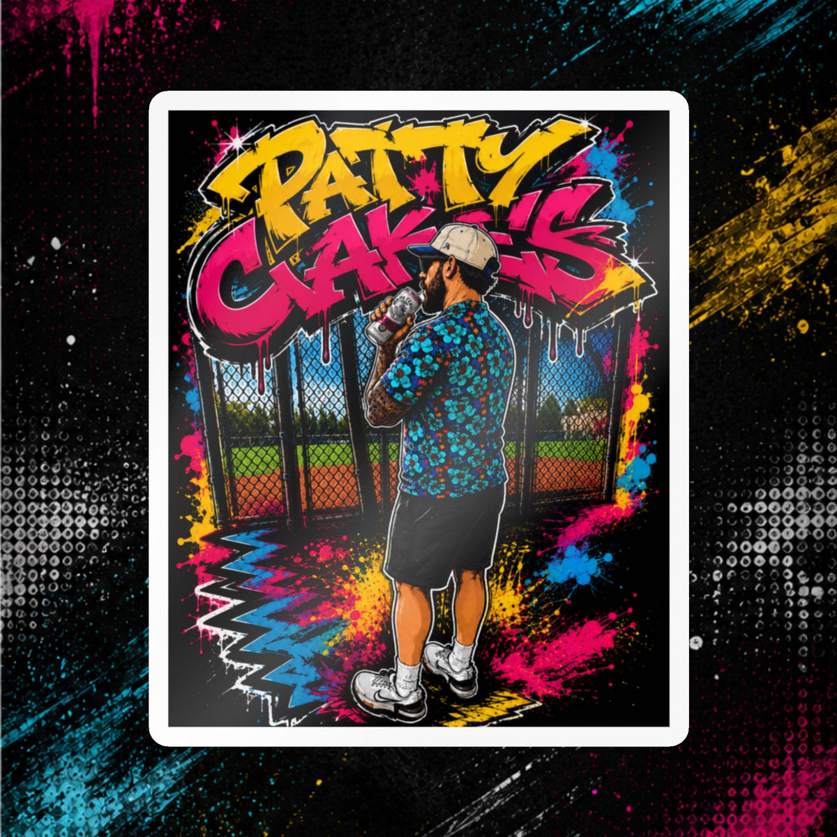 Patty Cakes Graffiti Sticker — Kiss-Cut Vinyl Decal