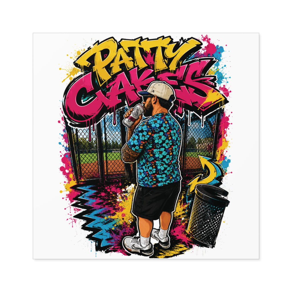 Patty Cakes - Graffiti Square Sticker