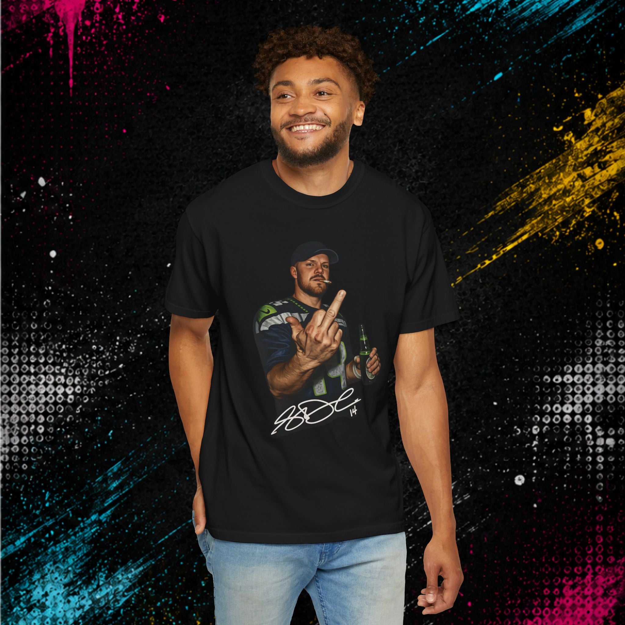 Seahawks — 'We. Did. Not. Care.' Bold Fan Tee