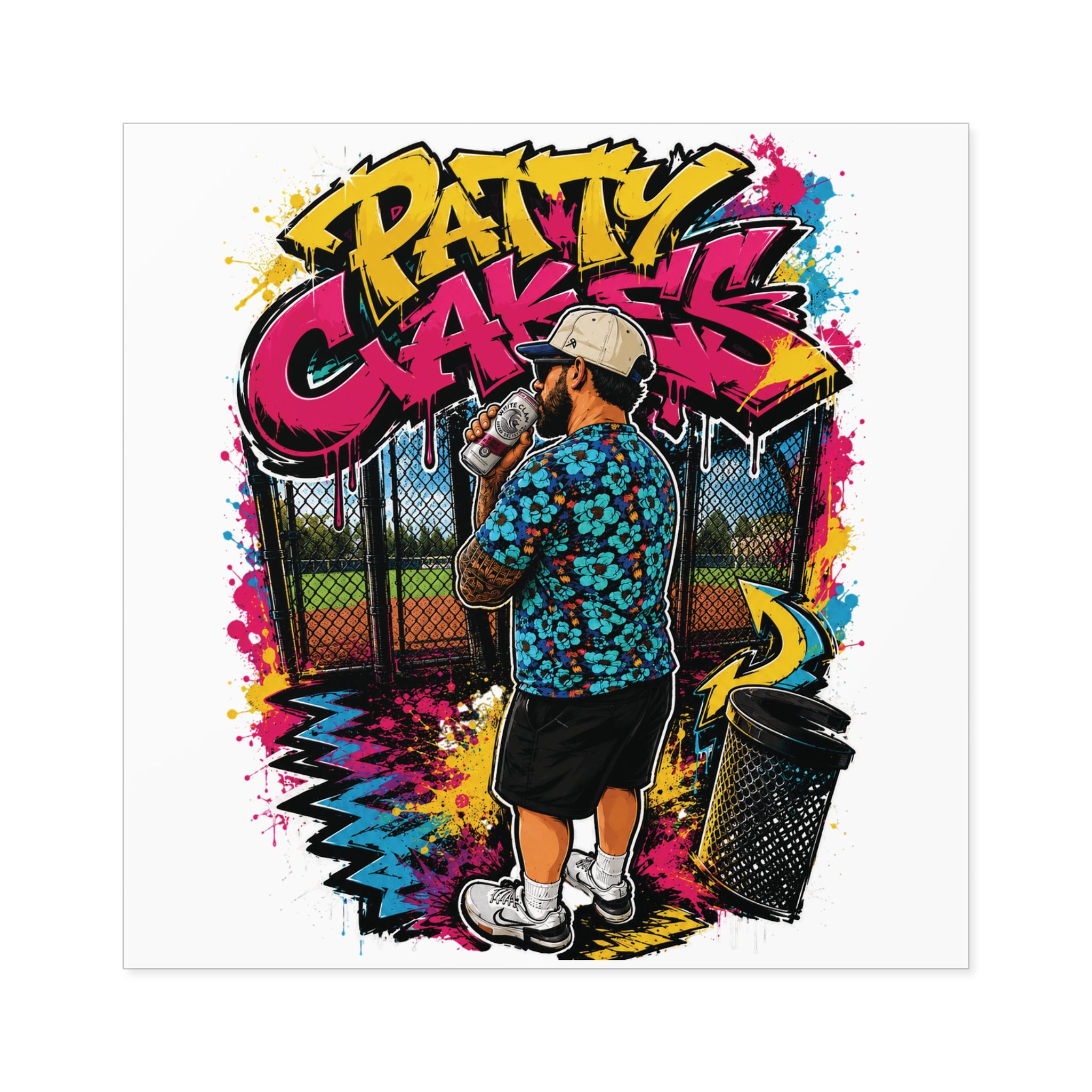 Patty Cakes - Graffiti Square Sticker