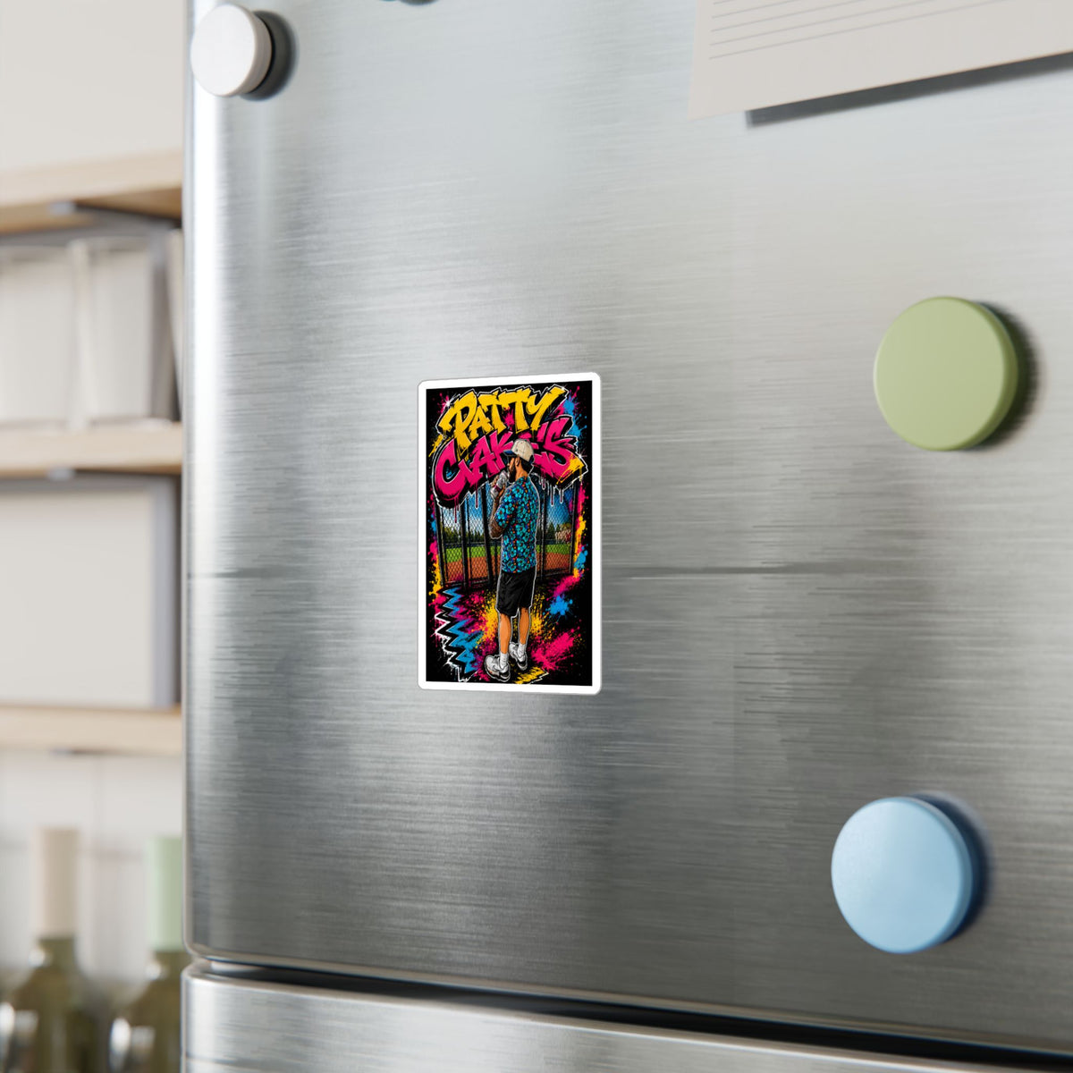 Patty Cakes Graffiti Sticker — Kiss-Cut Vinyl Decal