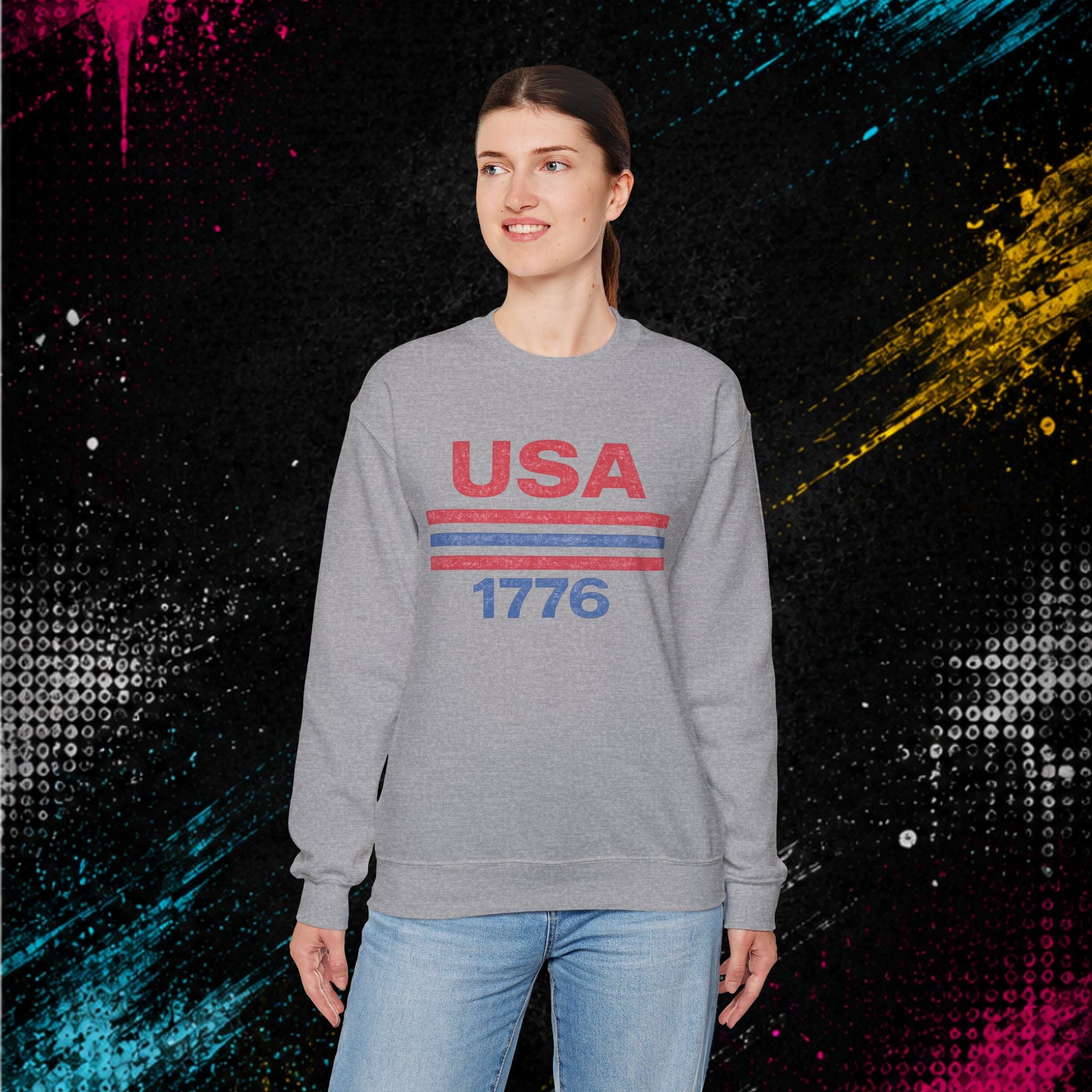 1776 Patriotic Crewneck Sweatshirt