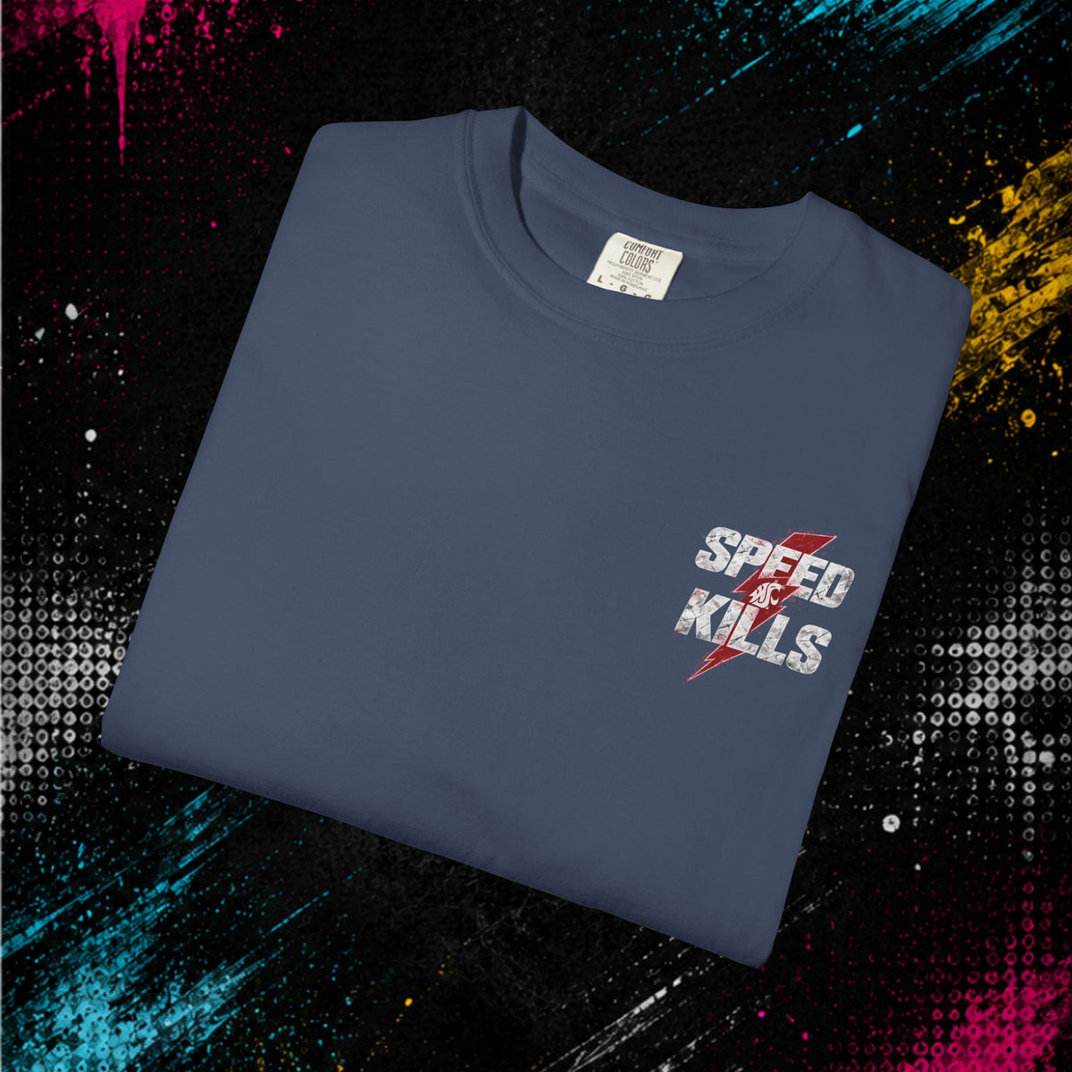 Football #35 'Speed Kills' - Garment-Dyed T-Shirt