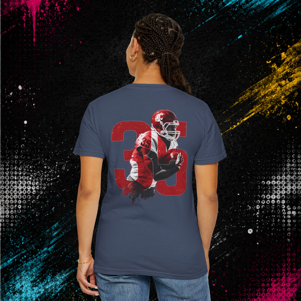 Football #35 'Speed Kills' - Garment-Dyed T-Shirt