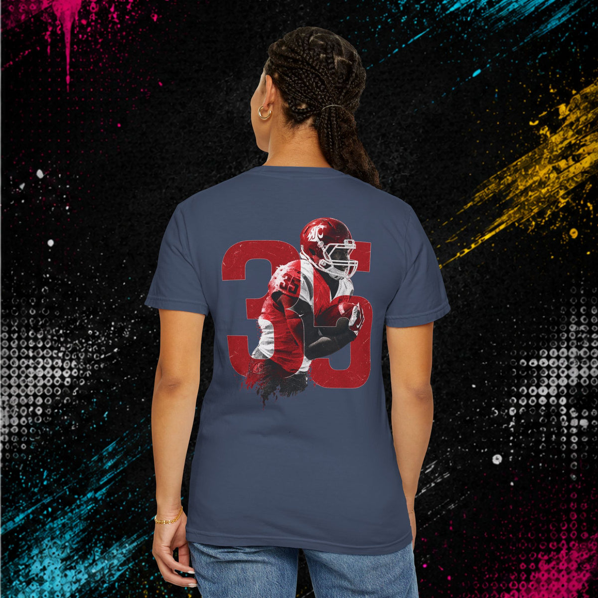Football #35 'Speed Kills' - Garment-Dyed T-Shirt