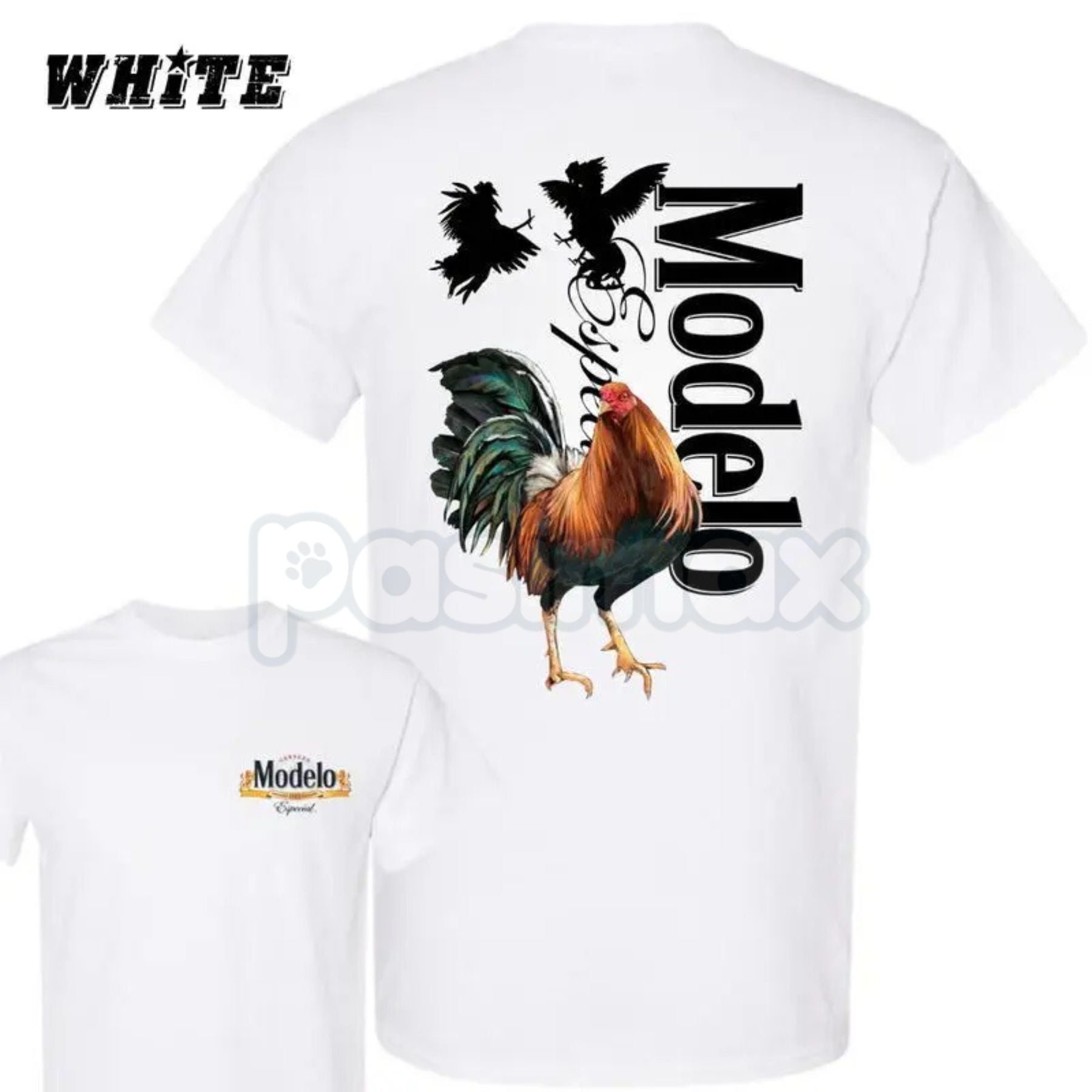 Vintage Style Modelo Rooster Tee