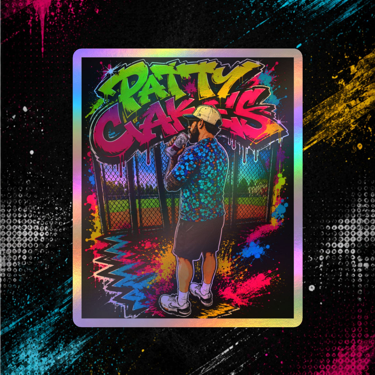 Patty Cakes Graffiti Sticker — Kiss-Cut Vinyl Decal