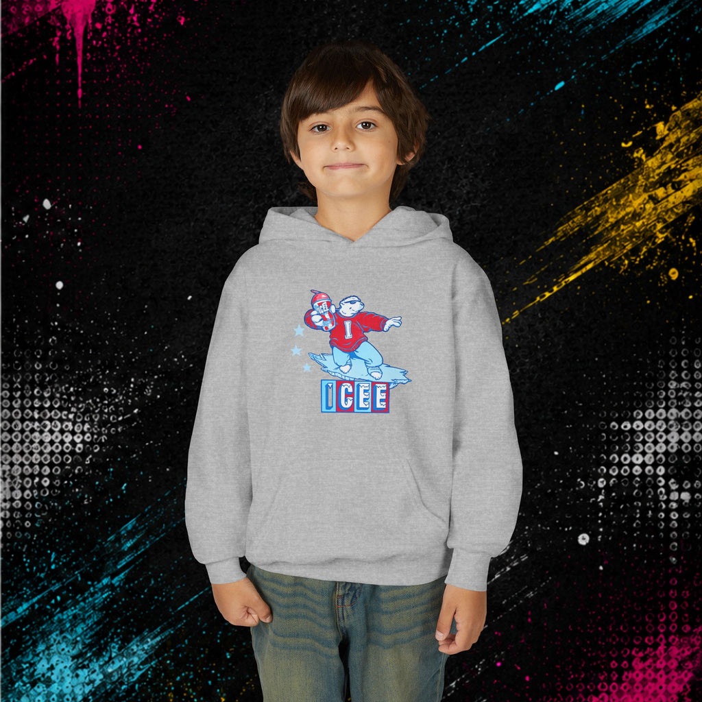 Youth Hoodie — 'ICEE' Polar Bear Graphic Pullover