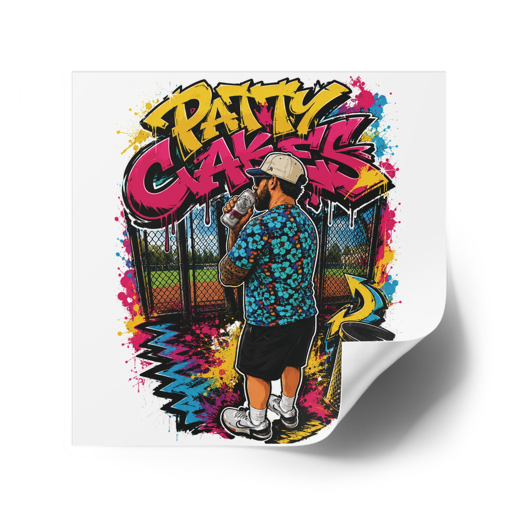 Patty Cakes - Graffiti Square Sticker