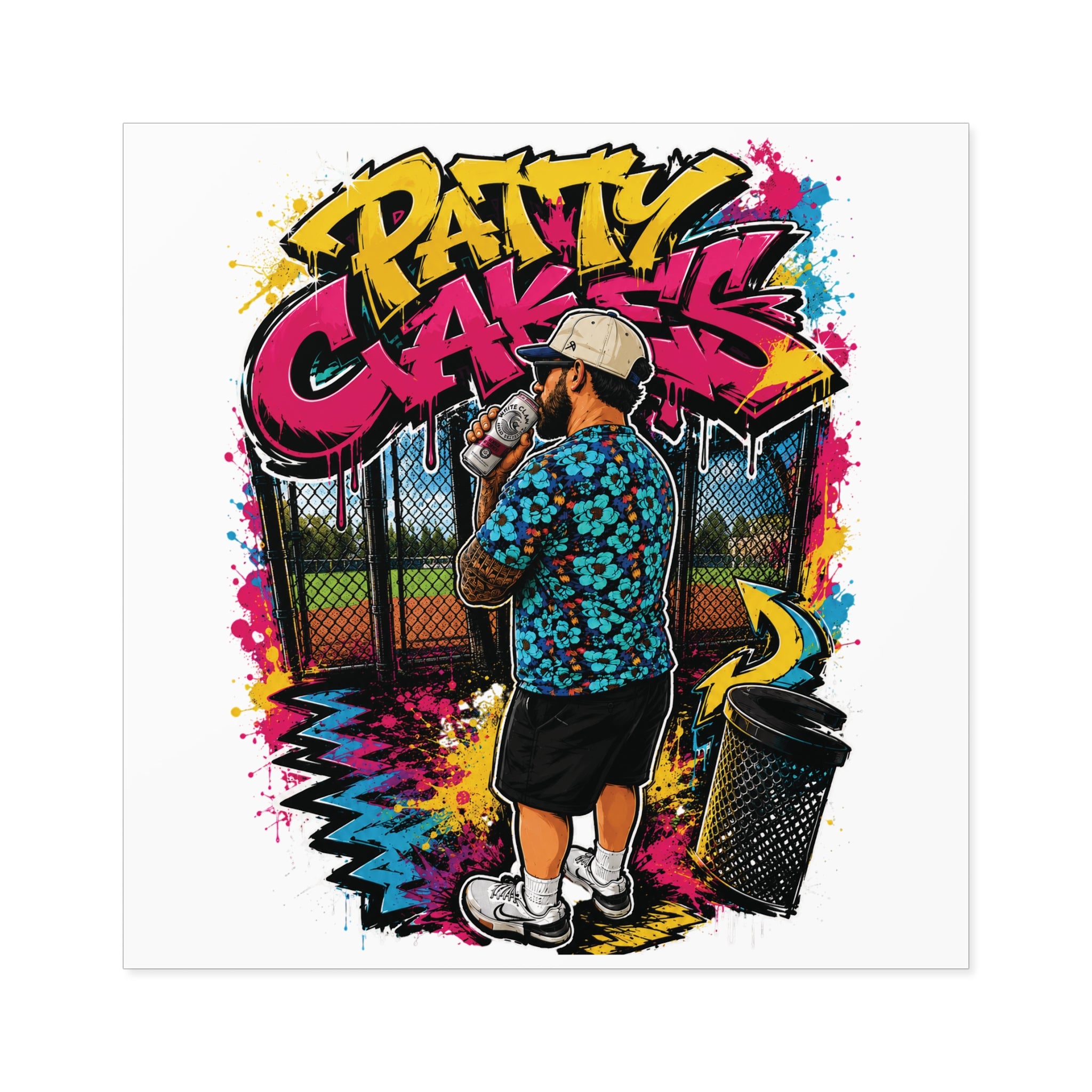 Patty Cakes - Graffiti Square Sticker