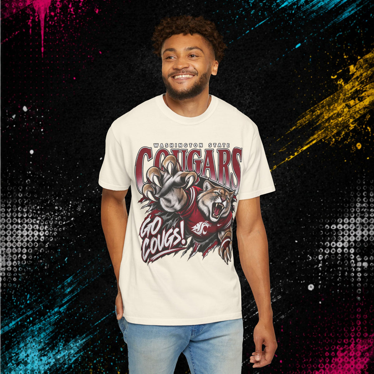 Washington State Cougars - 'Go Cougs!' Mascot T-Shirt