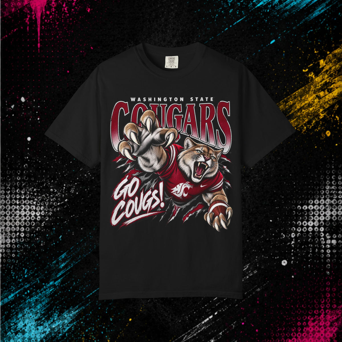 Washington State Cougars - 'Go Cougs!' Mascot T-Shirt