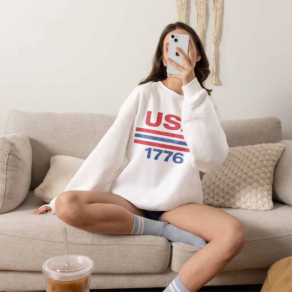 1776 Patriotic Crewneck Sweatshirt