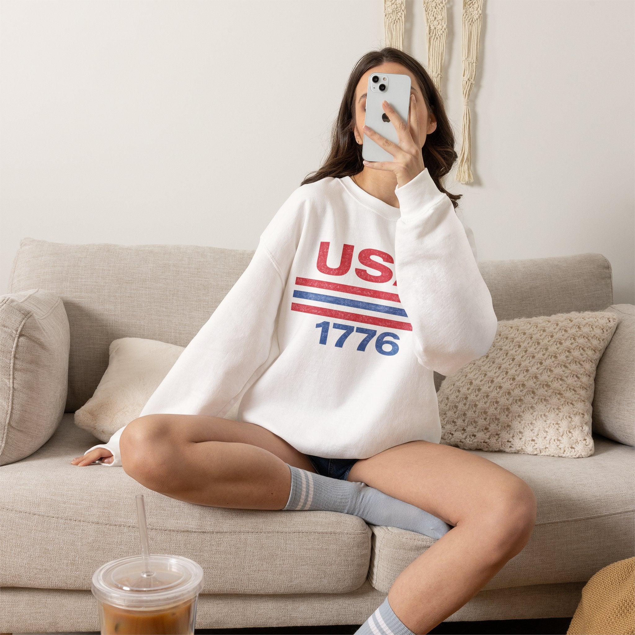 1776 Patriotic Crewneck Sweatshirt