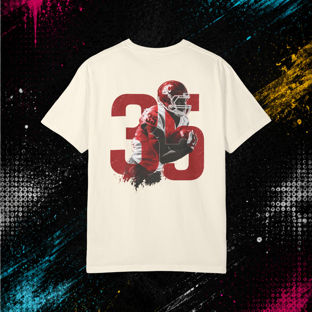 Football #35 'Speed Kills' - Garment-Dyed T-Shirt