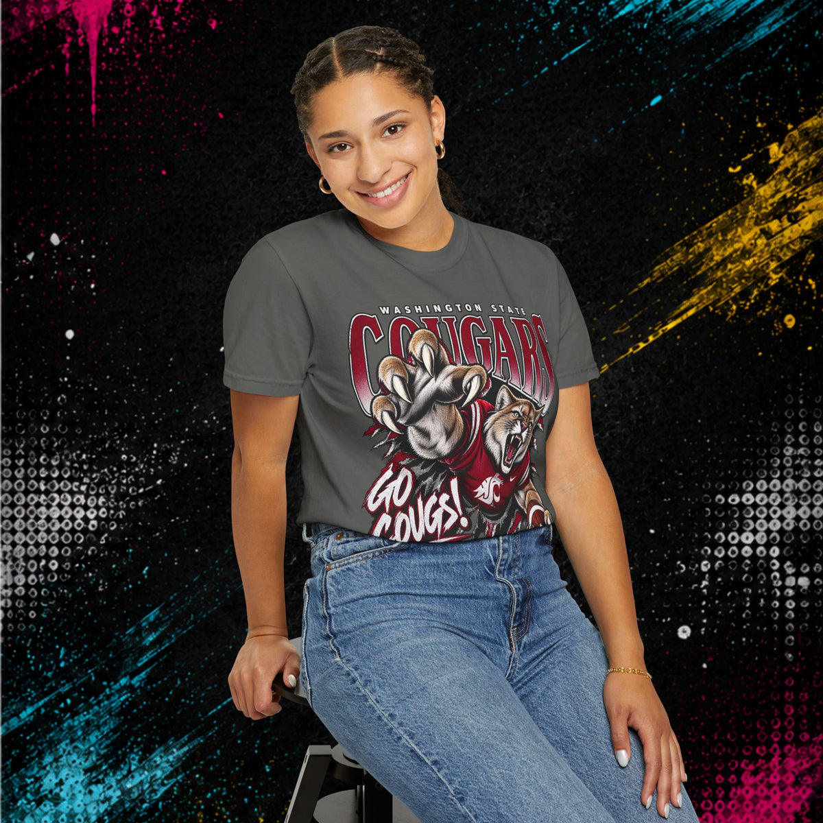 Washington State Cougars - 'Go Cougs!' Mascot T-Shirt
