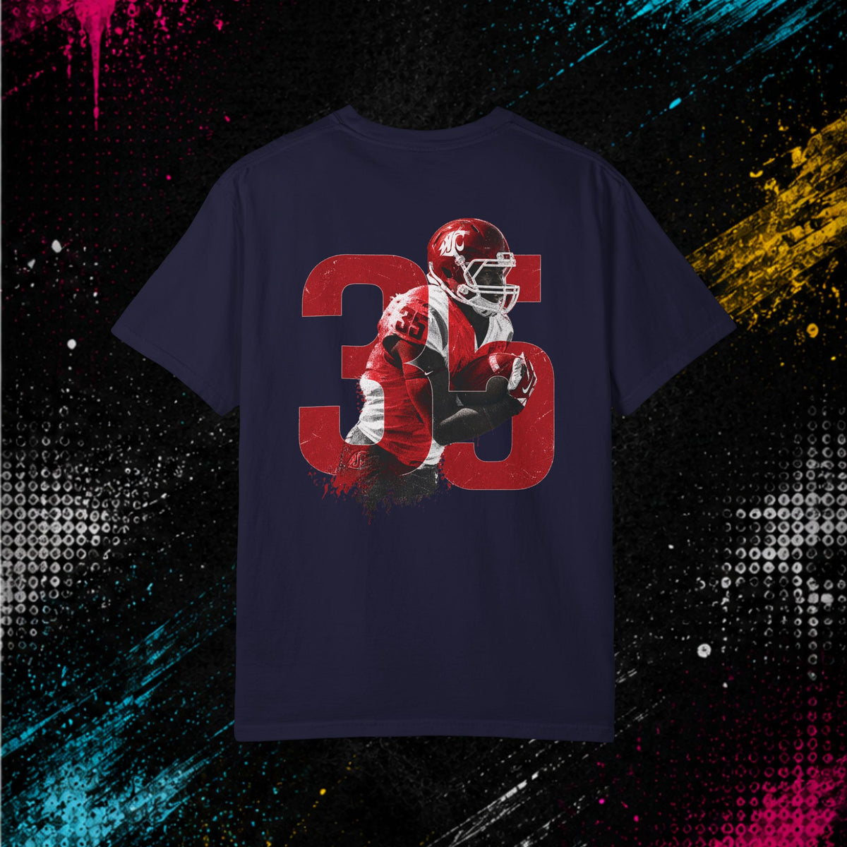 Football #35 'Speed Kills' - Garment-Dyed T-Shirt
